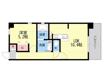 ピネータテラス武庫之荘(1LDK/4階)の間取り写真
