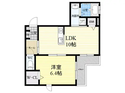 MAISON LANGE (1LDK/2階)の間取り写真