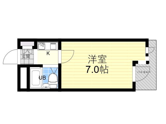 LIESSE園田(1K/3階)の間取り写真