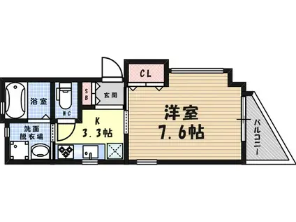 リースマンション グレース(1K/3階)の間取り写真