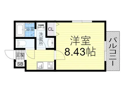 E-INFINITY TSUKAGUCHI(1K/3階)の間取り写真
