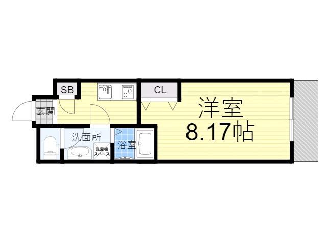 E-INFINITY TSUKAGUCHI(1K/3階)の間取り写真