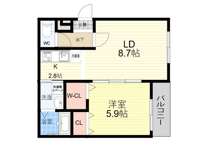 フジパレス武庫之荘駅北3番館(1LDK/3階)の間取り写真