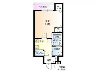 フジパレス尼崎武庫之荘2番館(1K/1階)の間取り写真