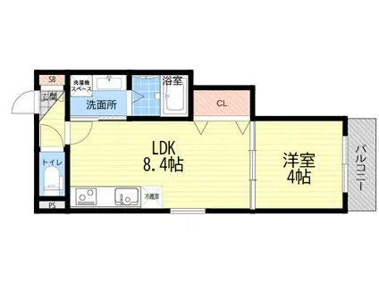 F ASECIA ALOE(1LDK/1階)の間取り写真