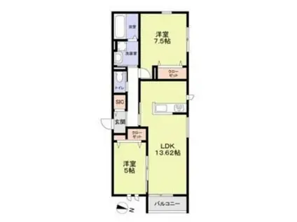 伊丹市野間北1丁目工事(2LDK/2階)の間取り写真