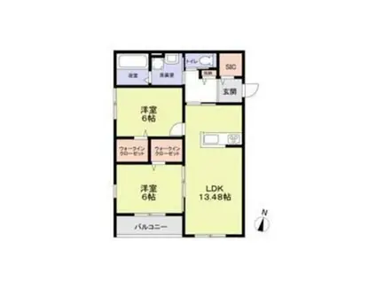 伊丹市野間北1丁目工事(2LDK/2階)の間取り写真