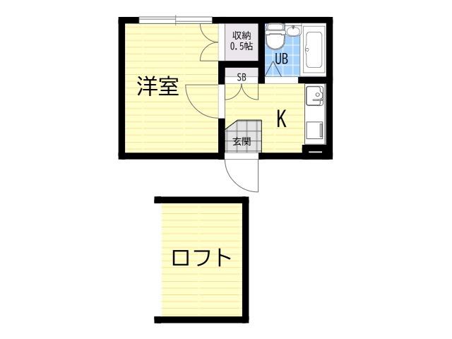 藤井寺第6マンション(1K/1階)の間取り写真
