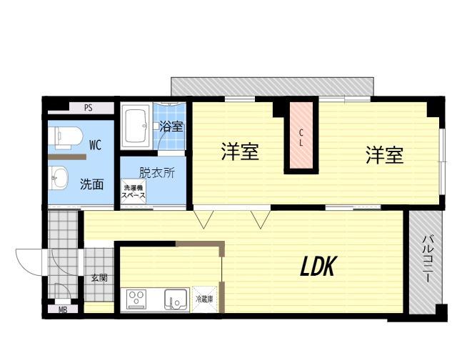KOSHIENGUCHI HOUSE(1LDK/3階)の間取り写真