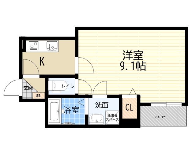 F ASECIA SOMNUS(1K/2階)の間取り写真