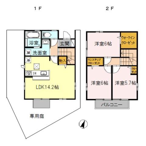 阪急神戸本線 武庫之荘駅 徒歩10分 2階建 築14年(3LDK)の間取り写真