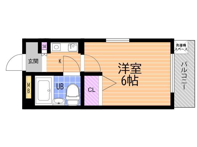 ダイドーメゾン青木Ⅱ(1K/4階)の間取り写真