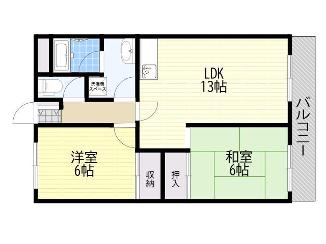 真田マンション(3DK/4階)の間取り写真