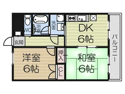 千代田ビル(2DK/4階)の間取り写真