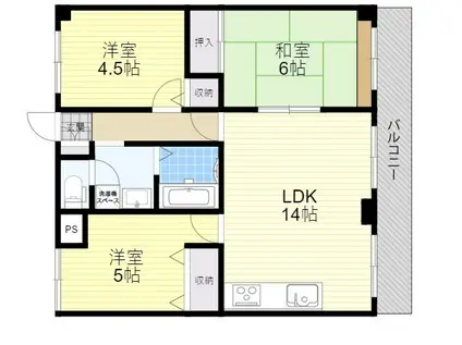 マスターズエル綾園20(3LDK/9階)の間取り写真