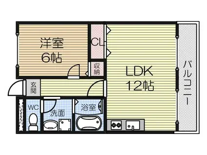 マスターズエル綾園20(1LDK/3階)の間取り写真