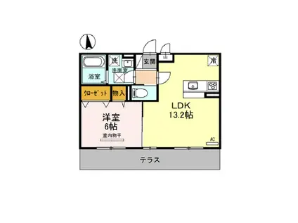 ビスターレ(1LDK/1階)の間取り写真