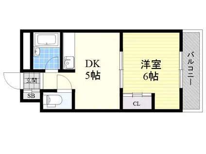 ISE伊勢旭町7406 レディースマンション(1DK/3階)の間取り写真