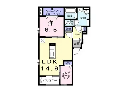 CASA FIORE(1SLDK/2階)の間取り写真