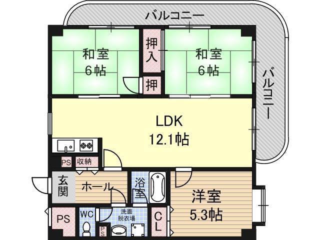 ルシーダ(3LDK/2階)の間取り写真