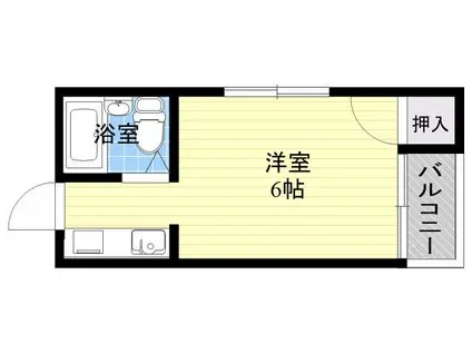 コーポ野原(1K/4階)の間取り写真