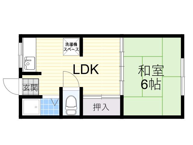 正覚マンション(1LDK/3階)の間取り写真