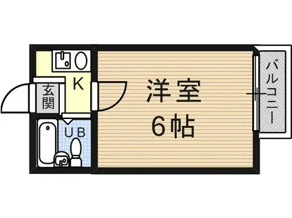 トアアルディ駒川(1K/2階)の間取り写真
