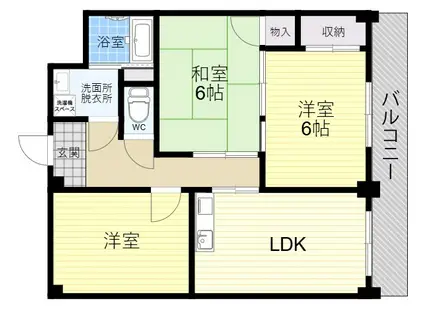 セントラルマンション太平(3LDK/7階)の間取り写真