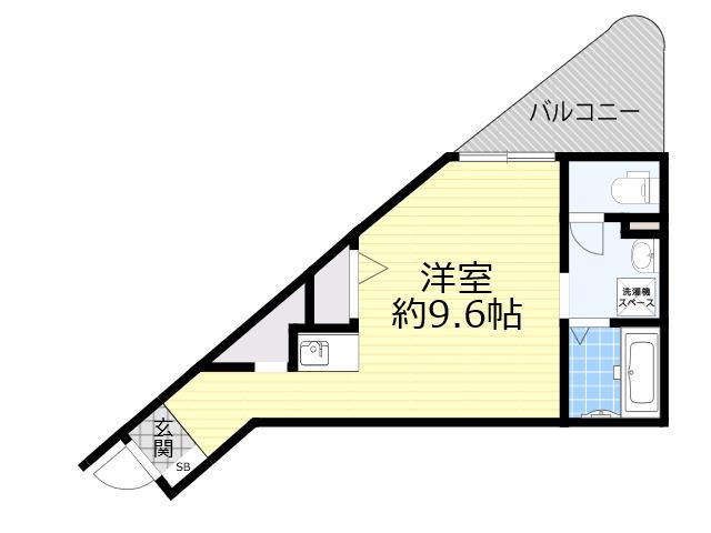 エントレ流町(ワンルーム/3階)の間取り写真