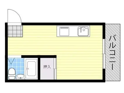 セントポリス山坂(ワンルーム/3階)の間取り写真