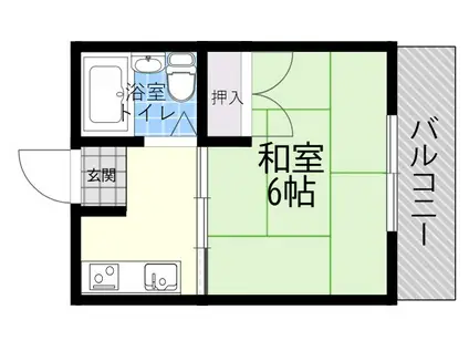 セントポリス山坂(1K/4階)の間取り写真
