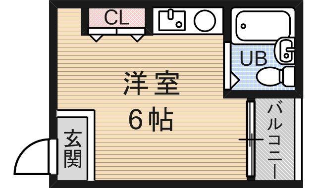 プレアール駒川(ワンルーム/4階)の間取り写真
