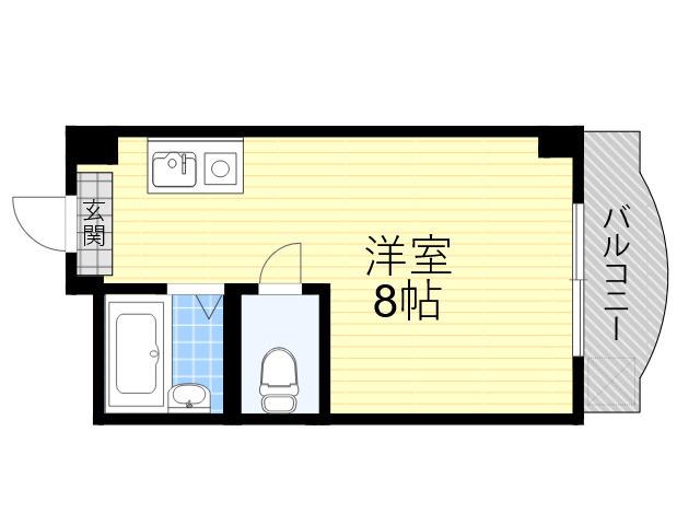 アンヘルム杭全(ワンルーム/3階)の間取り写真