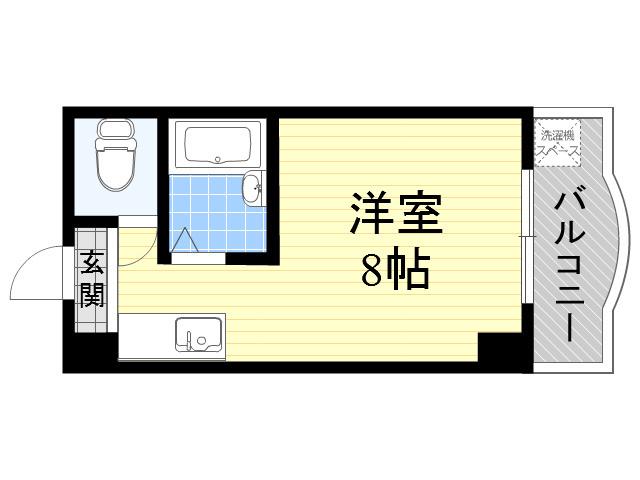 アンヘルム杭全(ワンルーム/4階)の間取り写真
