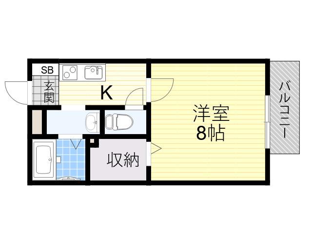 フォーリオ(1K/2階)の間取り写真