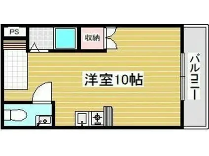 オリエンタル加美(ワンルーム/5階)の間取り写真