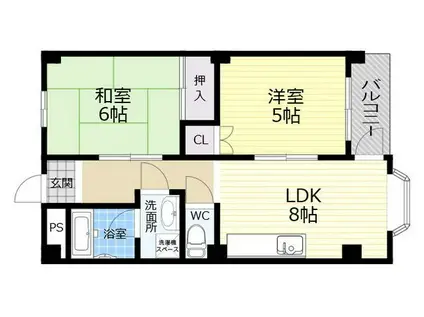 ハイツMT(2DK/4階)の間取り写真