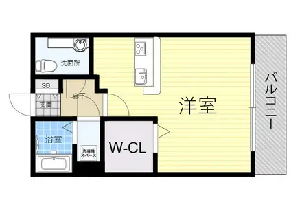 M´Sレトア(ワンルーム/1階)の間取り写真