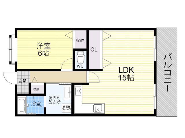エスペランサ(1LDK/2階)の間取り写真