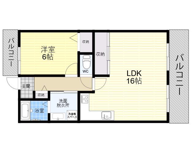 エスペランサ(1LDK/6階)の間取り写真