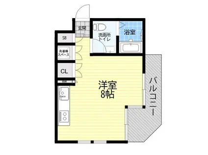 ワイズコート(ワンルーム/2階)の間取り写真