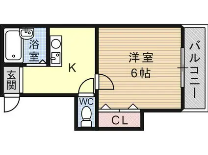コーポなでしこ(1K/3階)の間取り写真