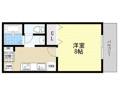 ヴァルデ・キャセ(1K/1階)の間取り写真