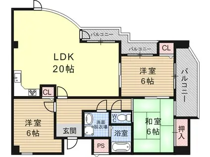 インペリアルカーサ(3LDK/9階)の間取り写真