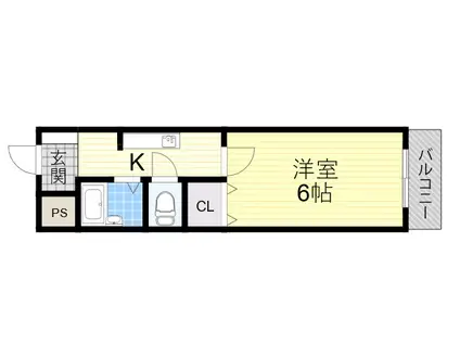 カーサさくら(1K/2階)の間取り写真