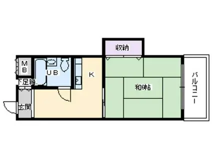 杭全ニューライフ(1K/2階)の間取り写真