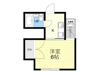 東洋プラザ田辺(ワンルーム/4階)の間取り写真