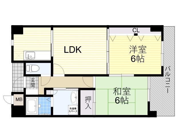 エスペランサ41(2LDK/8階)の間取り写真