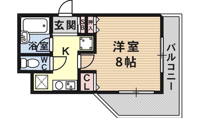 FRONT OF THE POLICE新光(1K/5階)の間取り写真