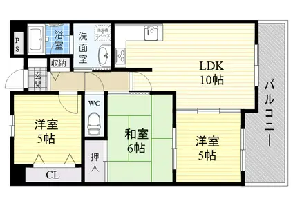 グランパレカサハラ(3LDK/5階)の間取り写真